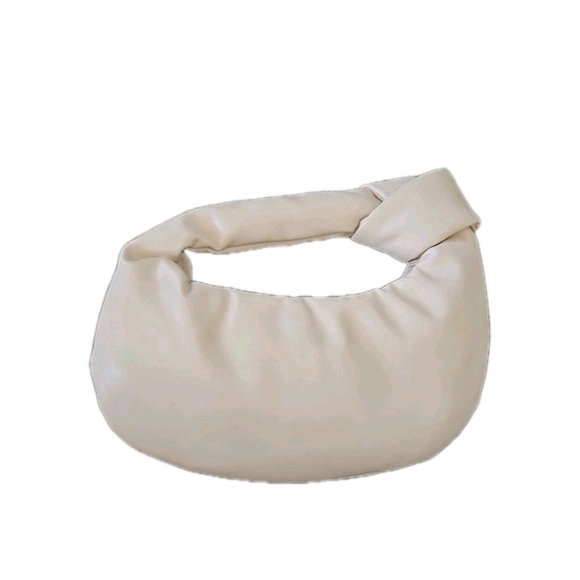 Melie Bianco Cream Vegan Top Small Minimalist Contemporary Trendy Handle Bag - Picture 4 of 12